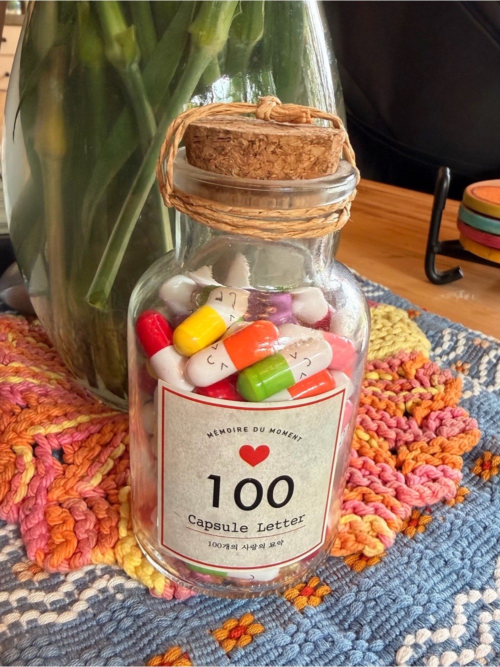 100 Capsule Letter Message Bottle - Multicolor